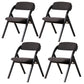 Contemporary Wood Dining Chairs Open Back Dining Side Furniture in Matte Finish for Home