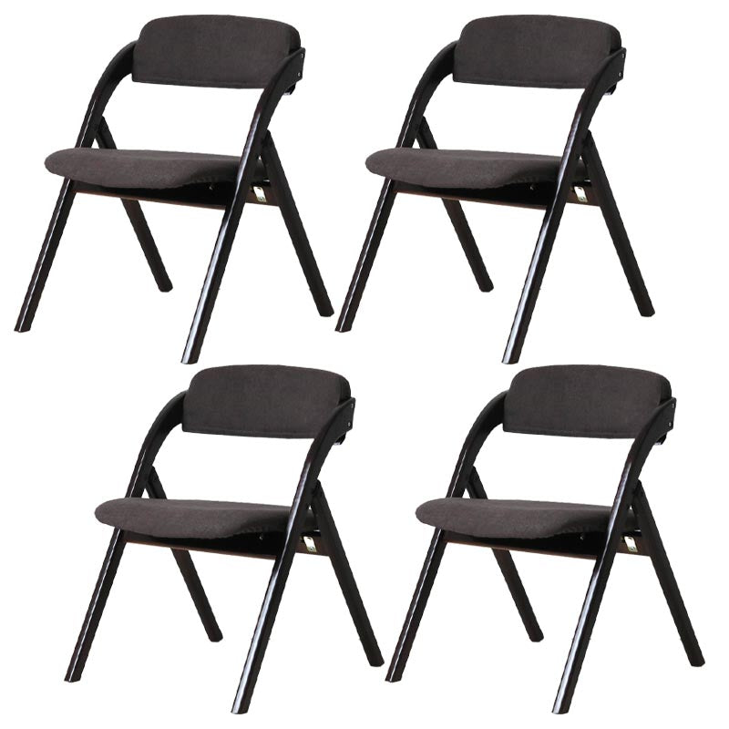 Contemporary Wood Dining Chairs Open Back Dining Side Furniture in Matte Finish for Home