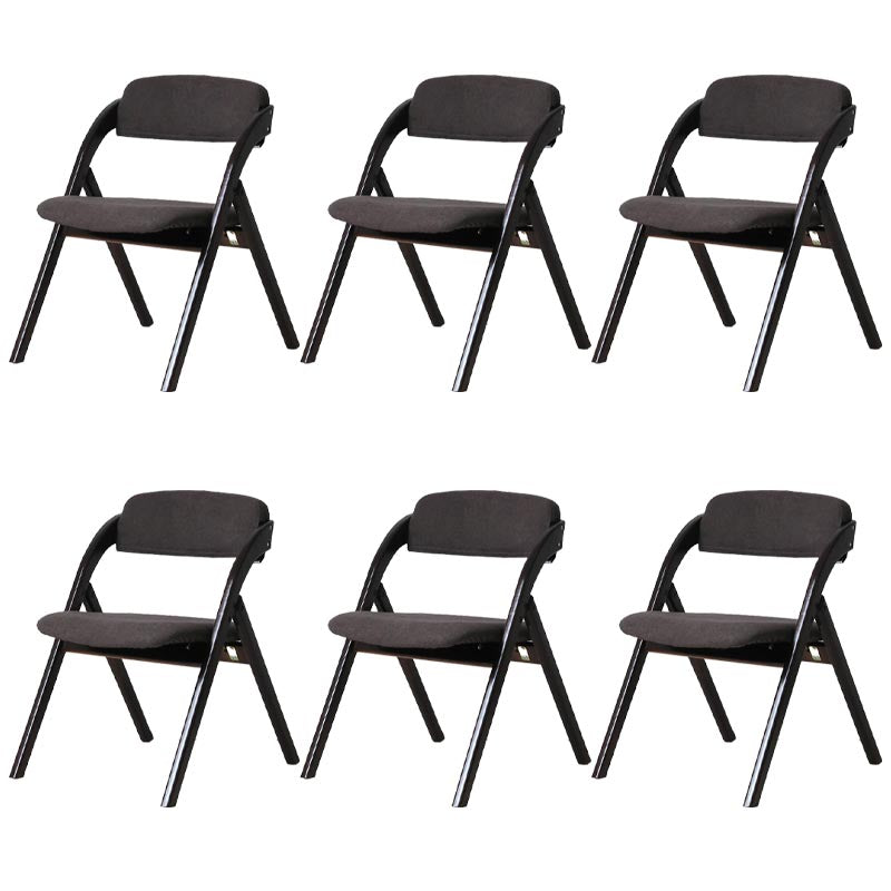 Contemporary Wood Dining Chairs Open Back Dining Side Furniture in Matte Finish for Home