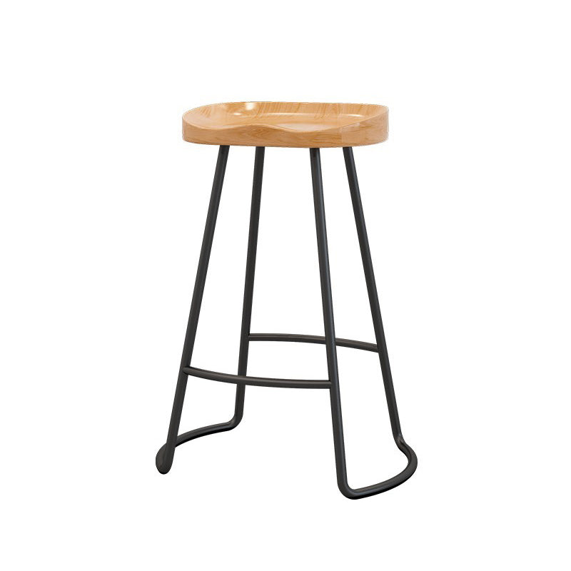 Modern 1/5/6/11 Pieces Bar Table Set Rectangle Pine Wood Counter Table with High Stools Natural 30"H Stool (Single) Clearhalo 'Bar Furniture' 'furn' 'furn_home_bar_bar_sets' 'Furniture' 'Home Bars & Bar Sets' 'home_bar_bar_sets' 'Kitchen & Dining Furniture' 5360347