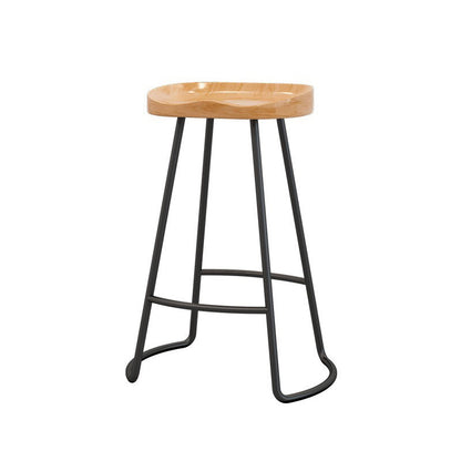 Modern 1/5/6/11 Pieces Bar Table Set Rectangle Pine Wood Counter Table with High Stools Natural 30"H Stool (Single) Clearhalo 'Bar Furniture' 'furn' 'furn_home_bar_bar_sets' 'Furniture' 'Home Bars & Bar Sets' 'home_bar_bar_sets' 'Kitchen & Dining Furniture' 5360347