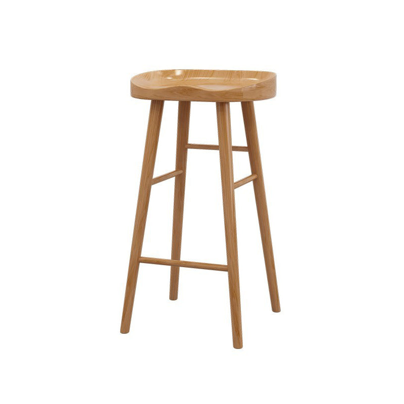 Modern 1/5/6/11 Pieces Bar Table Set Rectangle Pine Wood Counter Table with High Stools Wood 30"H Stool (Single) Clearhalo 'Bar Furniture' 'furn' 'furn_home_bar_bar_sets' 'Furniture' 'Home Bars & Bar Sets' 'home_bar_bar_sets' 'Kitchen & Dining Furniture' 5360348