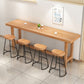 Modern 1/5/6/11 Pieces Bar Table Set Rectangle Pine Wood Counter Table with High Stools 5 Pieces: Table, 4 Stools Clearhalo 'Bar Furniture' 'furn' 'furn_home_bar_bar_sets' 'Furniture' 'Home Bars & Bar Sets' 'home_bar_bar_sets' 'Kitchen & Dining Furniture' 5360351