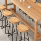 Modern 1/5/6/11 Pieces Bar Table Set Rectangle Pine Wood Counter Table with High Stools Clearhalo 'Bar Furniture' 'furn' 'furn_home_bar_bar_sets' 'Furniture' 'Home Bars & Bar Sets' 'home_bar_bar_sets' 'Kitchen & Dining Furniture' 5360355