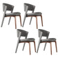 Modern Faux Leather Dining Chair Open Back Dining Side Furniture in Matte Finish Dark Gray 4 Piece Set Rose Gold Clearhalo 'Dining Chairs' 'Dining Tables & Seating' 'dining_chair' 'furn' 'furn_dining_chair' 'Furniture' 'Kitchen & Dining Furniture' 5360381