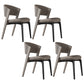 Modern Faux Leather Dining Chair Open Back Dining Side Furniture in Matte Finish Coffee 4 Piece Set Black Clearhalo 'Dining Chairs' 'Dining Tables & Seating' 'dining_chair' 'furn' 'furn_dining_chair' 'Furniture' 'Kitchen & Dining Furniture' 5360389