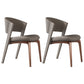 Modern Faux Leather Dining Chair Open Back Dining Side Furniture in Matte Finish Coffee 2 Piece Set Rose Gold Clearhalo 'Dining Chairs' 'Dining Tables & Seating' 'dining_chair' 'furn' 'furn_dining_chair' 'Furniture' 'Kitchen & Dining Furniture' 5360392
