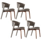 Modern Faux Leather Dining Chair Open Back Dining Side Furniture in Matte Finish Coffee 4 Piece Set Rose Gold Clearhalo 'Dining Chairs' 'Dining Tables & Seating' 'dining_chair' 'furn' 'furn_dining_chair' 'Furniture' 'Kitchen & Dining Furniture' 5360393
