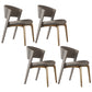 Modern Faux Leather Dining Chair Open Back Dining Side Furniture in Matte Finish Coffee 4 Piece Set Gold Clearhalo 'Dining Chairs' 'Dining Tables & Seating' 'dining_chair' 'furn' 'furn_dining_chair' 'Furniture' 'Kitchen & Dining Furniture' 5360397