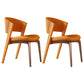 Modern Faux Leather Dining Chair Open Back Dining Side Furniture in Matte Finish Orange 2 Piece Set Rose Gold Clearhalo 'Dining Chairs' 'Dining Tables & Seating' 'dining_chair' 'furn' 'furn_dining_chair' 'Furniture' 'Kitchen & Dining Furniture' 5360404
