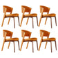 Modern Faux Leather Dining Chair Open Back Dining Side Furniture in Matte Finish Orange 6 Piece Set Rose Gold Clearhalo 'Dining Chairs' 'Dining Tables & Seating' 'dining_chair' 'furn' 'furn_dining_chair' 'Furniture' 'Kitchen & Dining Furniture' 5360406