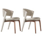 Modern Faux Leather Dining Chair Open Back Dining Side Furniture in Matte Finish Off-White 2 Piece Set Rose Gold Clearhalo 'Dining Chairs' 'Dining Tables & Seating' 'dining_chair' 'furn' 'furn_dining_chair' 'Furniture' 'Kitchen & Dining Furniture' 5360416