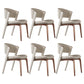 Modern Faux Leather Dining Chair Open Back Dining Side Furniture in Matte Finish Off-White 6 Piece Set Rose Gold Clearhalo 'Dining Chairs' 'Dining Tables & Seating' 'dining_chair' 'furn' 'furn_dining_chair' 'Furniture' 'Kitchen & Dining Furniture' 5360418