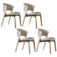 Modern Faux Leather Dining Chair Open Back Dining Side Furniture in Matte Finish Off-White 4 Piece Set Gold Clearhalo 'Dining Chairs' 'Dining Tables & Seating' 'dining_chair' 'furn' 'furn_dining_chair' 'Furniture' 'Kitchen & Dining Furniture' 5360421