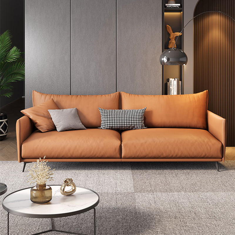 Sofá estándar de sofá de brazo de esmoquin contemporáneo con 2 almohadas para sala de estar