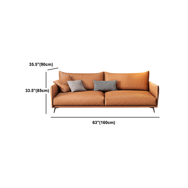 Sofá estándar de sofá de brazo de esmoquin contemporáneo con 2 almohadas para sala de estar