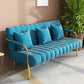 Velvet Recessed Arm Sofa Contemporary Standard Sofa with Sewn Pillow Back Blue Clearhalo 'furn' 'furn_sofas' 'Furniture' 'Living Room Furniture' 'Sofa' 'sofas' 5360522