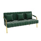 Velvet Recessed Arm Sofa Contemporary Standard Sofa with Sewn Pillow Back Clearhalo 'furn' 'furn_sofas' 'Furniture' 'Living Room Furniture' 'Sofa' 'sofas' 5360525