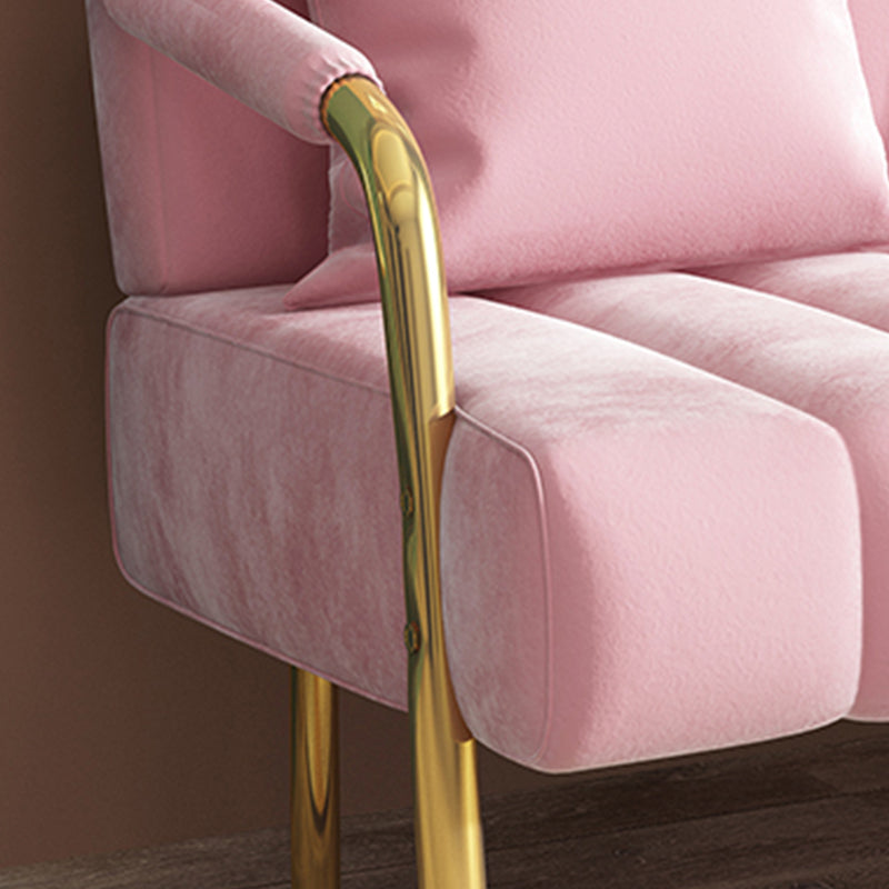 Velvet Recessed Arm Sofa Contemporary Standard Sofa with Sewn Pillow Back Clearhalo 'furn' 'furn_sofas' 'Furniture' 'Living Room Furniture' 'Sofa' 'sofas' 5360526