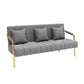 Velvet Recessed Arm Sofa Contemporary Standard Sofa with Sewn Pillow Back Clearhalo 'furn' 'furn_sofas' 'Furniture' 'Living Room Furniture' 'Sofa' 'sofas' 5360530