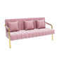 Velvet Recessed Arm Sofa Contemporary Standard Sofa with Sewn Pillow Back Clearhalo 'furn' 'furn_sofas' 'Furniture' 'Living Room Furniture' 'Sofa' 'sofas' 5360531