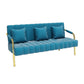 Velvet Recessed Arm Sofa Contemporary Standard Sofa with Sewn Pillow Back Clearhalo 'furn' 'furn_sofas' 'Furniture' 'Living Room Furniture' 'Sofa' 'sofas' 5360533