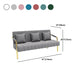 Velvet Recessed Arm Sofa Contemporary Standard Sofa with Sewn Pillow Back Clearhalo 'furn' 'furn_sofas' 'Furniture' 'Living Room Furniture' 'Sofa' 'sofas' 5360537