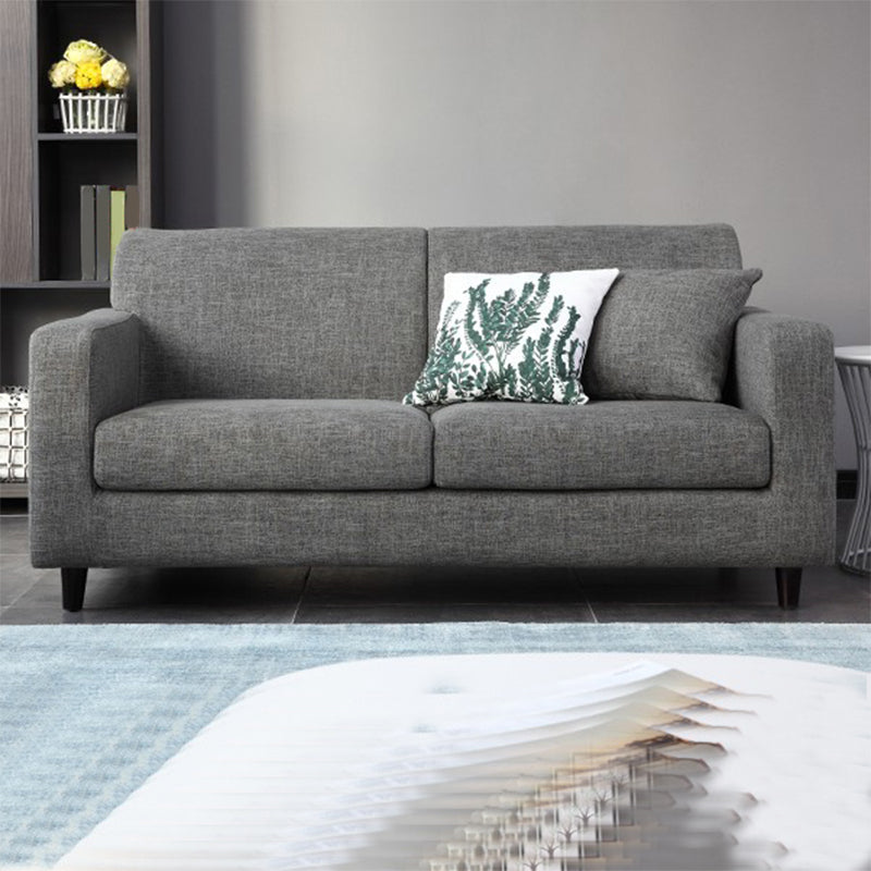 32.67 "wリネンスクエアアームソファ2つの枕と現代標準ソファ