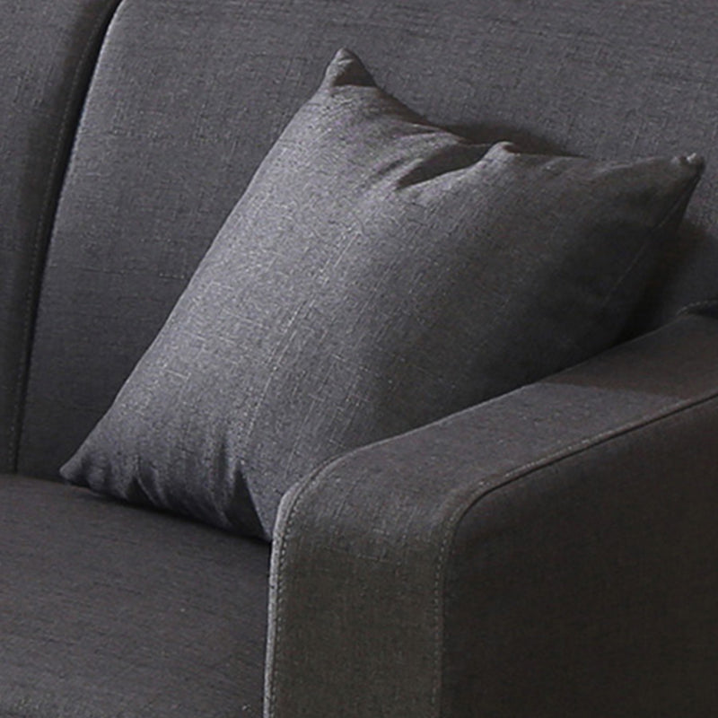 32.67 "wリネンスクエアアームソファ2つの枕と現代標準ソファ