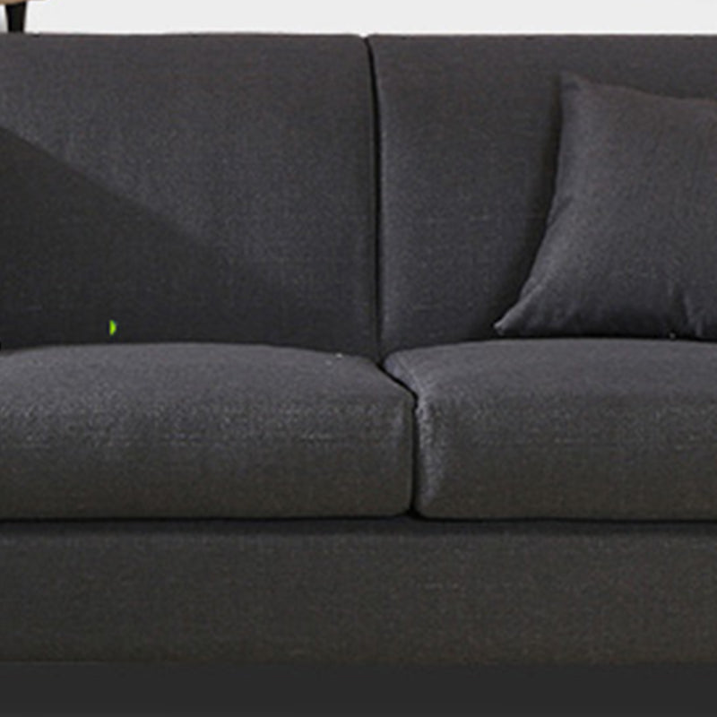 32.67 "wリネンスクエアアームソファ2つの枕と現代標準ソファ