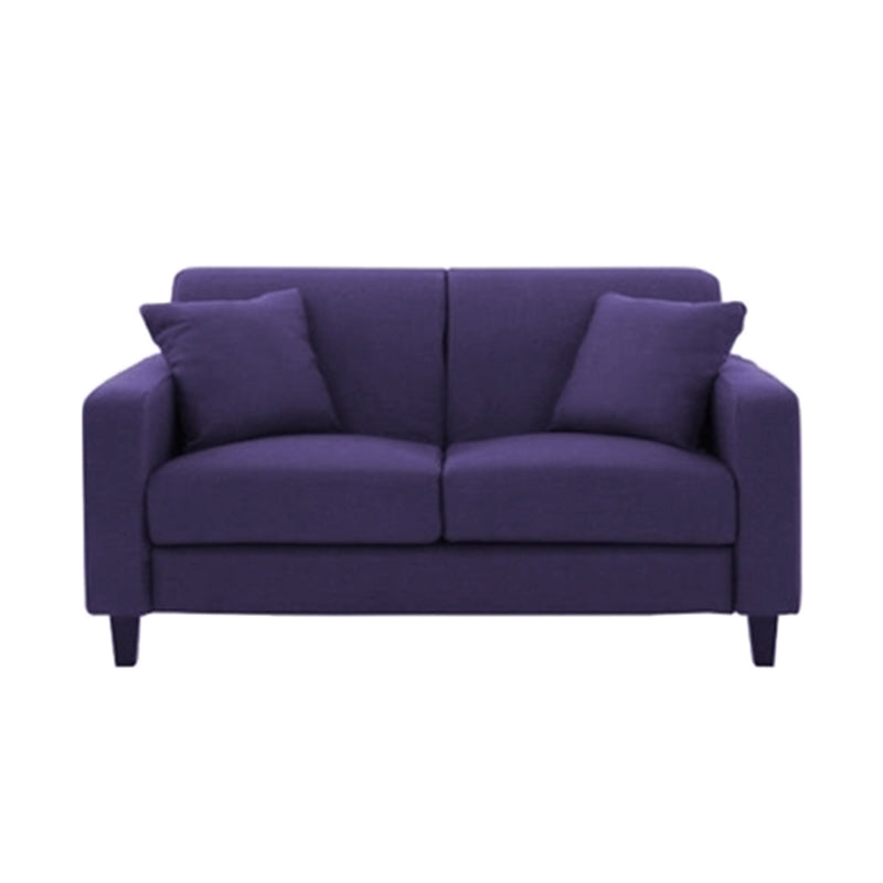 32.67 "wリネンスクエアアームソファ2つの枕と現代標準ソファ