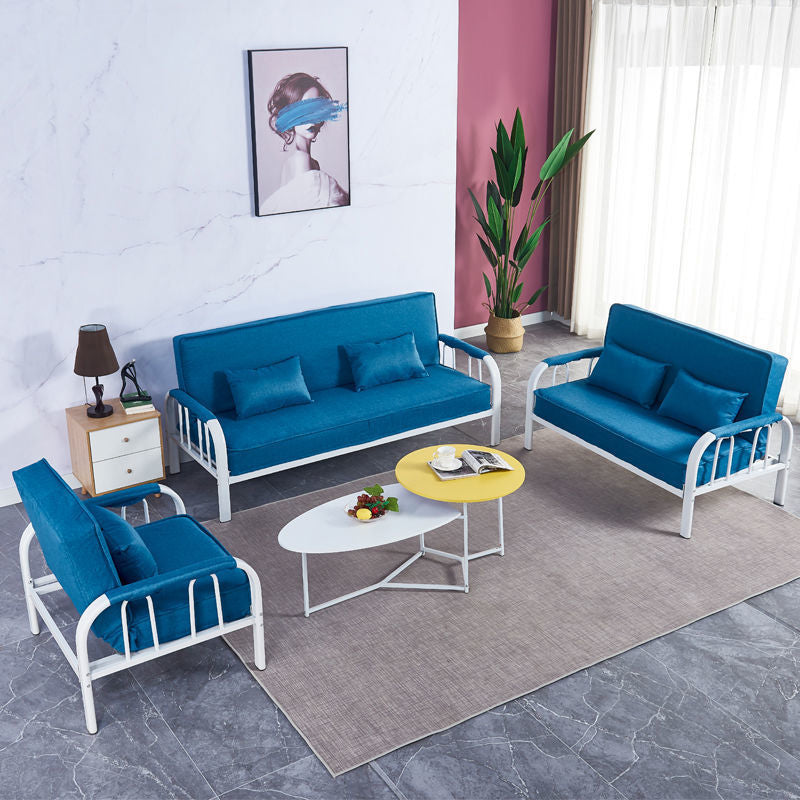 Sofá conevantable con sueño lavable con brazo cuadrado de lino con lino