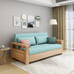 Linen Square Arm Sofa Contemporary Convertible Bed Sofa for Living Room