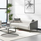 28.34" H Genuine Leather Tuxedo Arm Sofa Contemporary Standard Sofa