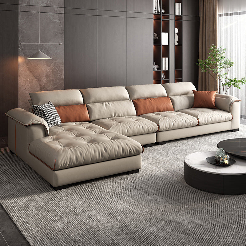 Scandinavian Sofa & Chaise Stain Resistant Pillow Top Arm Sectional