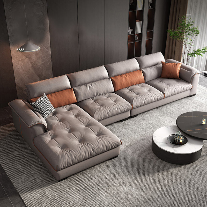 Scandinavian Sofa & Chaise Stain Resistant Pillow Top Arm Sectional