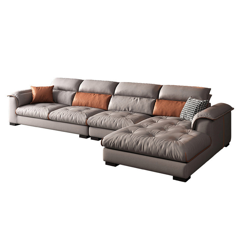 Scandinavian Sofa & Chaise Stain Resistant Pillow Top Arm Sectional