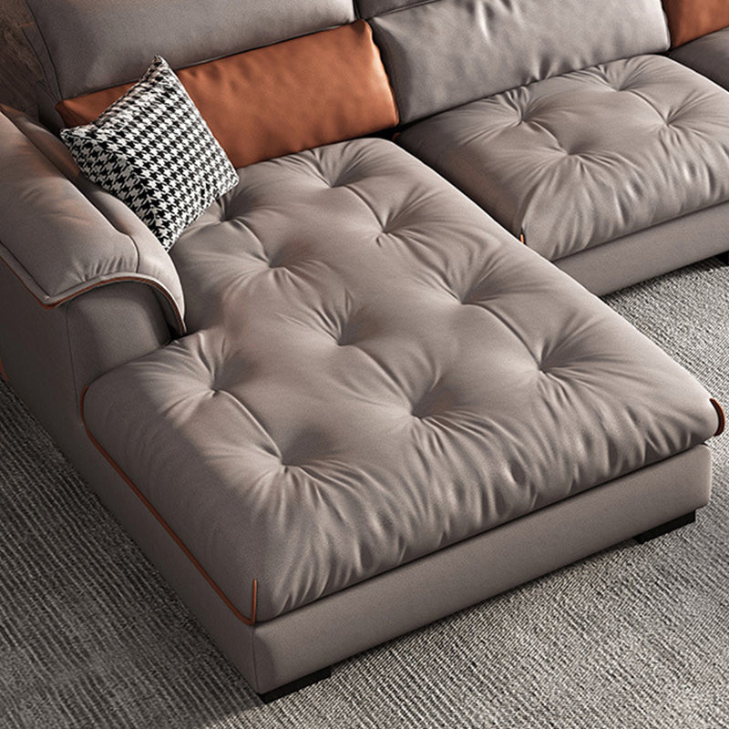 Scandinavian Sofa & Chaise Stain Resistant Pillow Top Arm Sectional