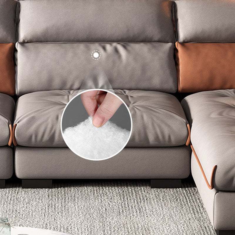 Scandinavian Sofa & Chaise Stain Resistant Pillow Top Arm Sectional