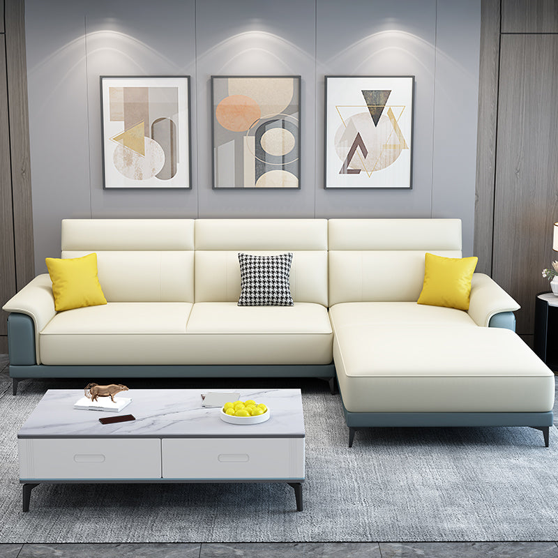 Scandinavian Stain Resistant Sofa & Chaise Pillow Top Arm Sectional