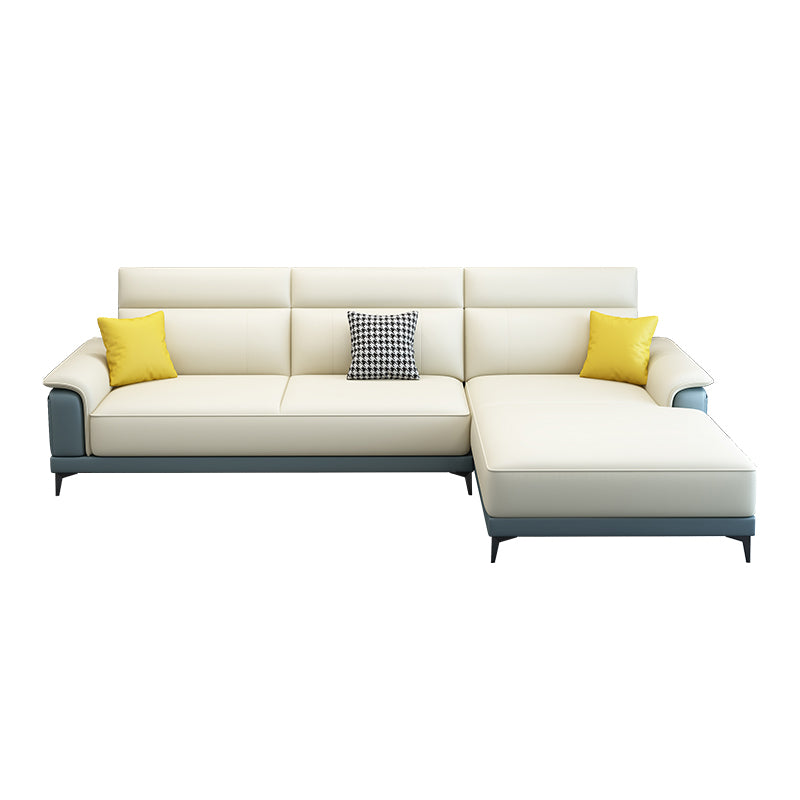 Scandinavian Stain Resistant Sofa & Chaise Pillow Top Arm Sectional