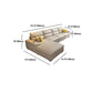 Contemporary Genuine Leather Sectional Pillow Top Arm Sectional in Beige