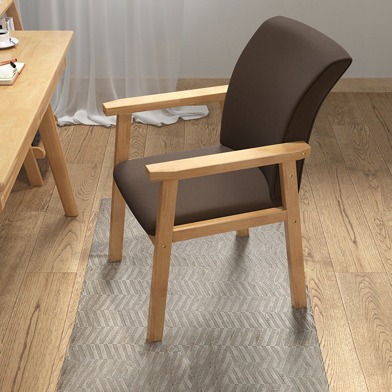 Linen Chair 22" L x 21.6" W x 32.6" H Arms Included Chair for Living Room Coffee Natural Wood Clearhalo 'Accent Chairs' 'accent_chairs' 'Chairs & Seating' 'furn' 'furn_accent_chairs' 'Furniture' 'Living Room Furniture' 5361050