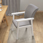Linen Chair 22" L x 21.6" W x 32.6" H Arms Included Chair for Living Room Gray White Clearhalo 'Accent Chairs' 'accent_chairs' 'Chairs & Seating' 'furn' 'furn_accent_chairs' 'Furniture' 'Living Room Furniture' 5361053