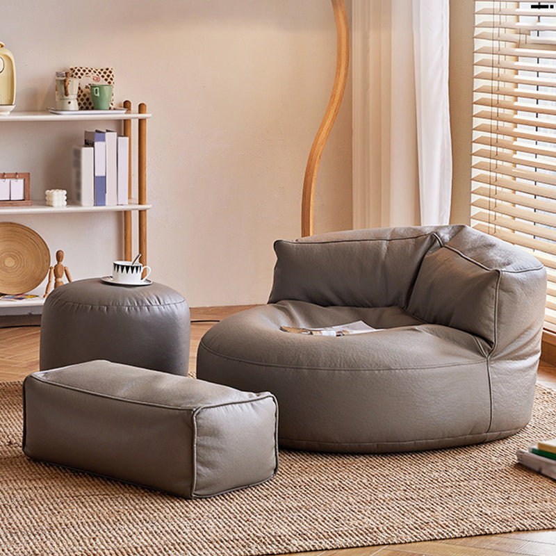 35,43 "l x 39.37" w x 19,68 "Hux sedia a braccia in pelle per soggiorno per soggiorno