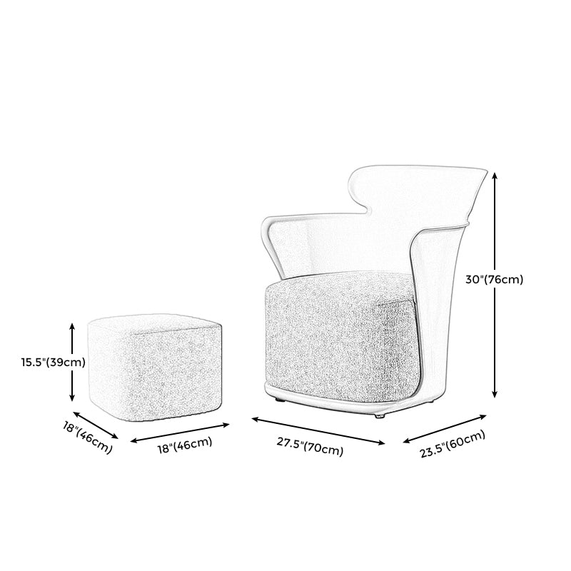 Chaise de linge 27,5 "L x 23,6" W x 29,9 "H Armes incluses pour le salon