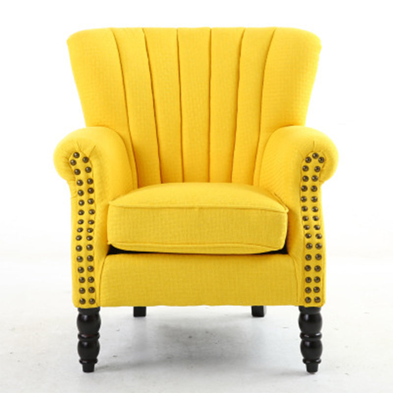 Chaise de canapé unique moderne 29,5 "W Rouged Arms Nailhead Trime avec oreiller cousu en arrière