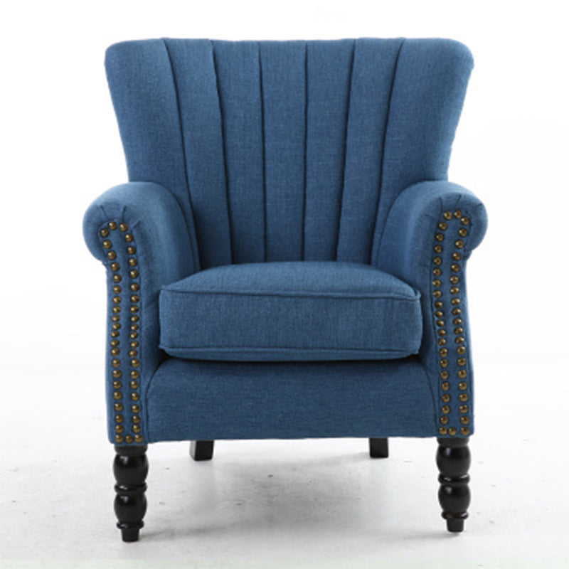 Chaise de canapé unique moderne 29,5 "W Rouged Arms Nailhead Trime avec oreiller cousu en arrière