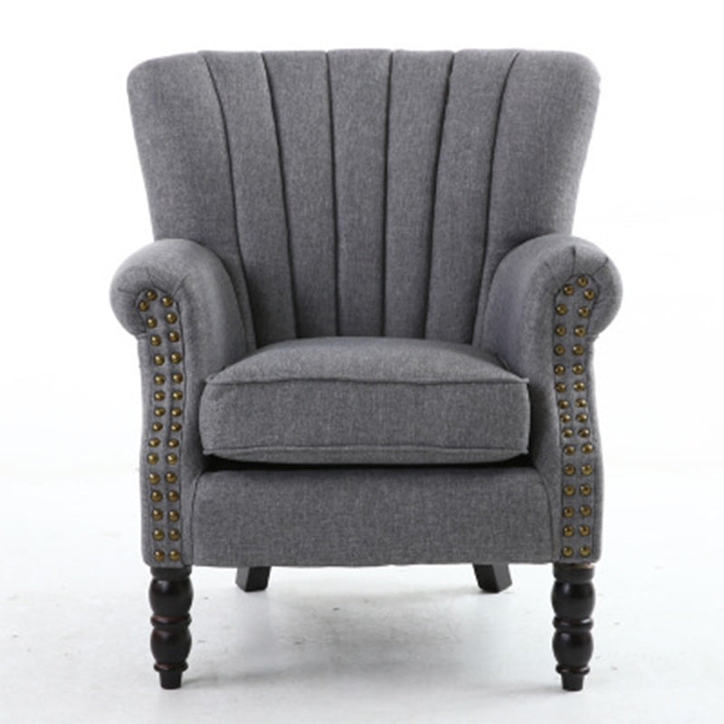 Chaise de canapé unique moderne 29,5 "W Rouged Arms Nailhead Trime avec oreiller cousu en arrière