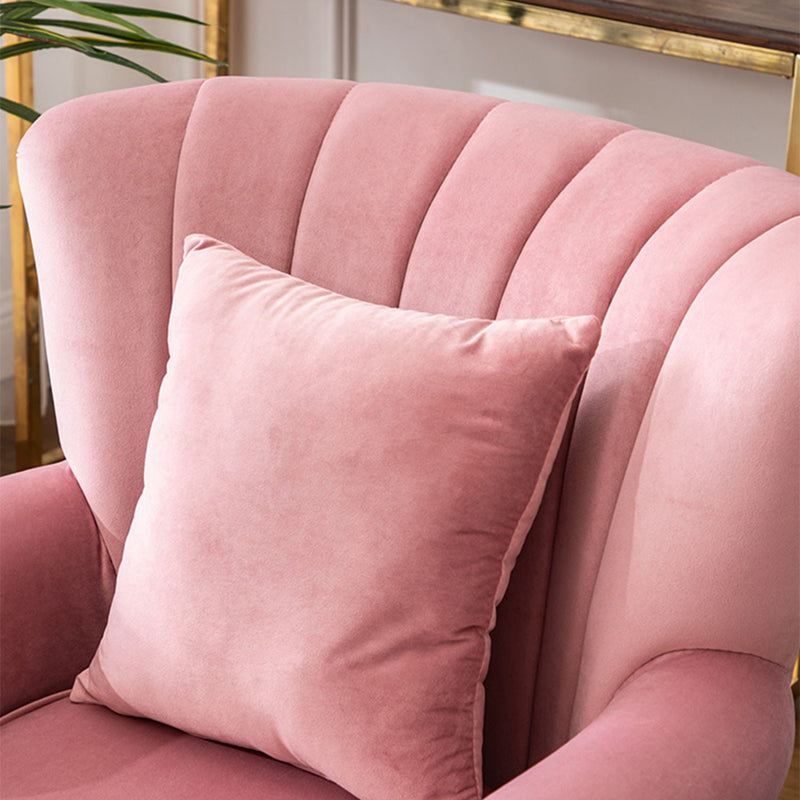 Chaise de canapé unique moderne 29,5 "W Rouged Arms Nailhead Trime avec oreiller cousu en arrière